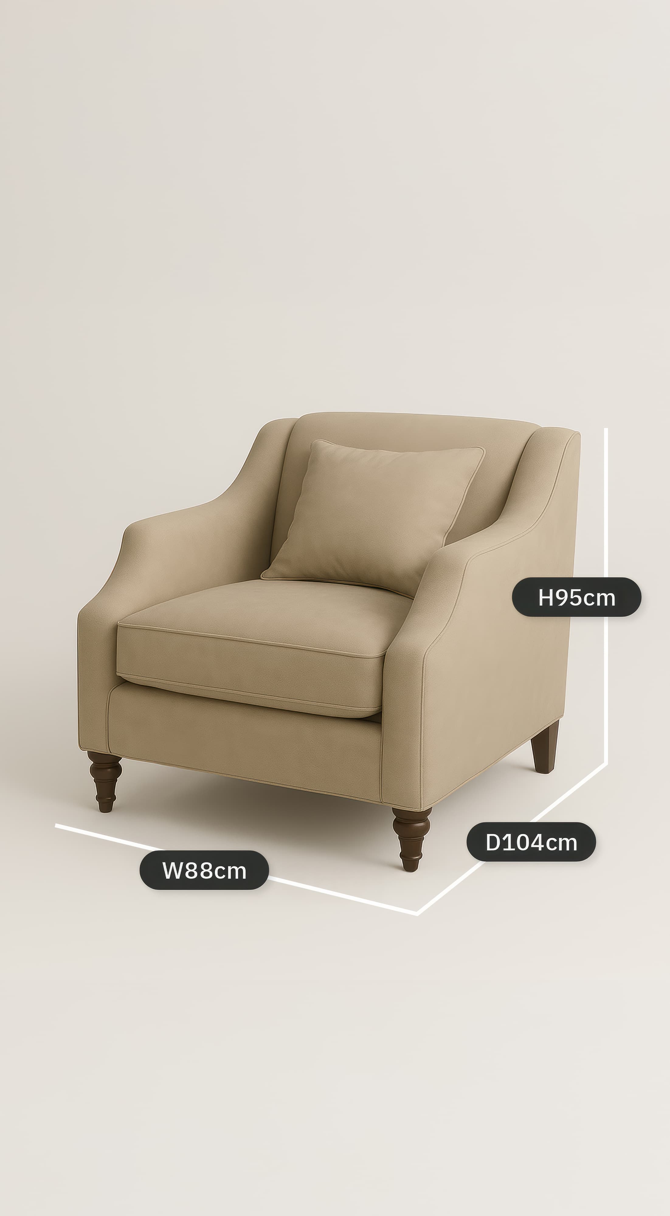 Display product dimensions